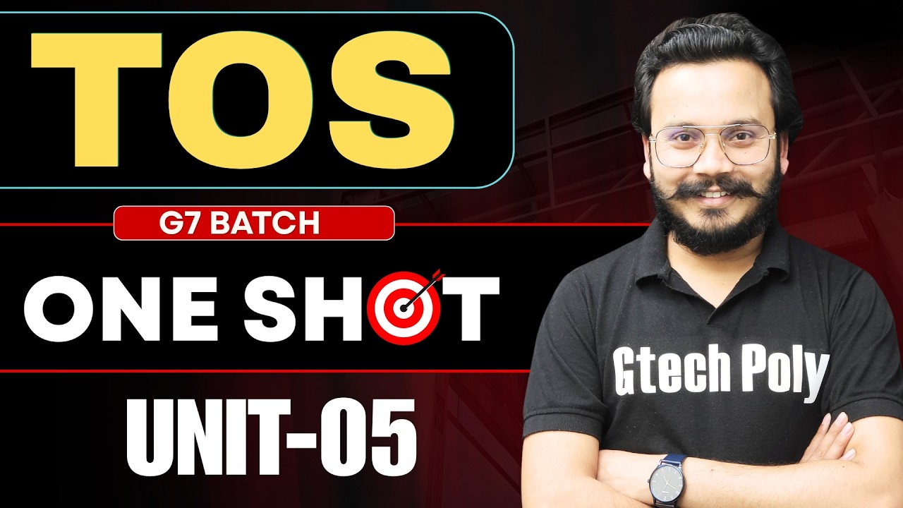 🔥T.O.S. Unit -05 | G7 Batch | By Gaurav Sir