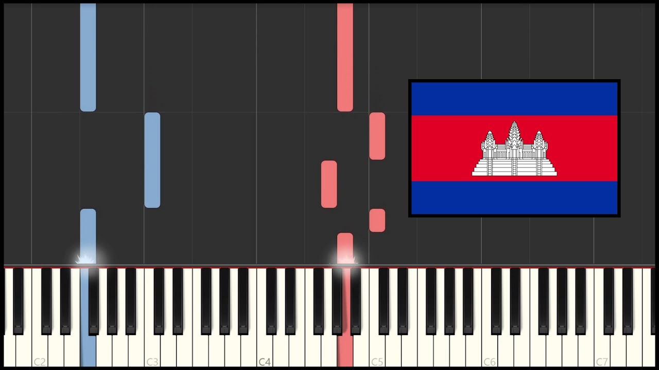 Cambodia National Anthem - Nokor Reach (Piano Tutorial)