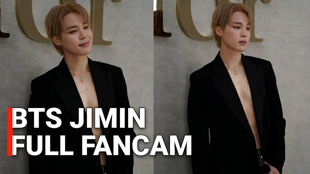 BTS Jimin Arrival + Red Carpet At Dior Fashion Show Full Fancam | jimin in Paris Fashion Week 2025
