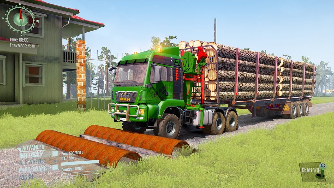 SpinTires: MudRunner Mod Truck | MudRunner Realistic Off-Road Simulator | Game Daily.116 #MudRunner