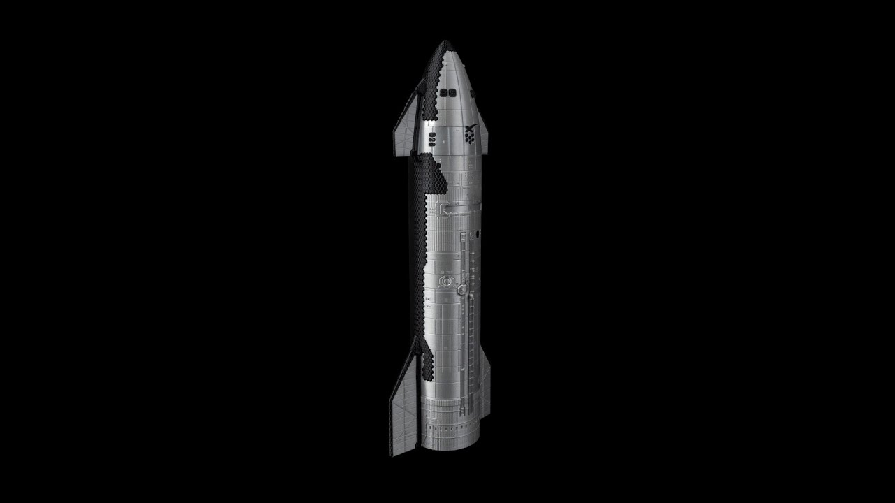 SpaceX S28 Launch Version, Starship model for 3D printing