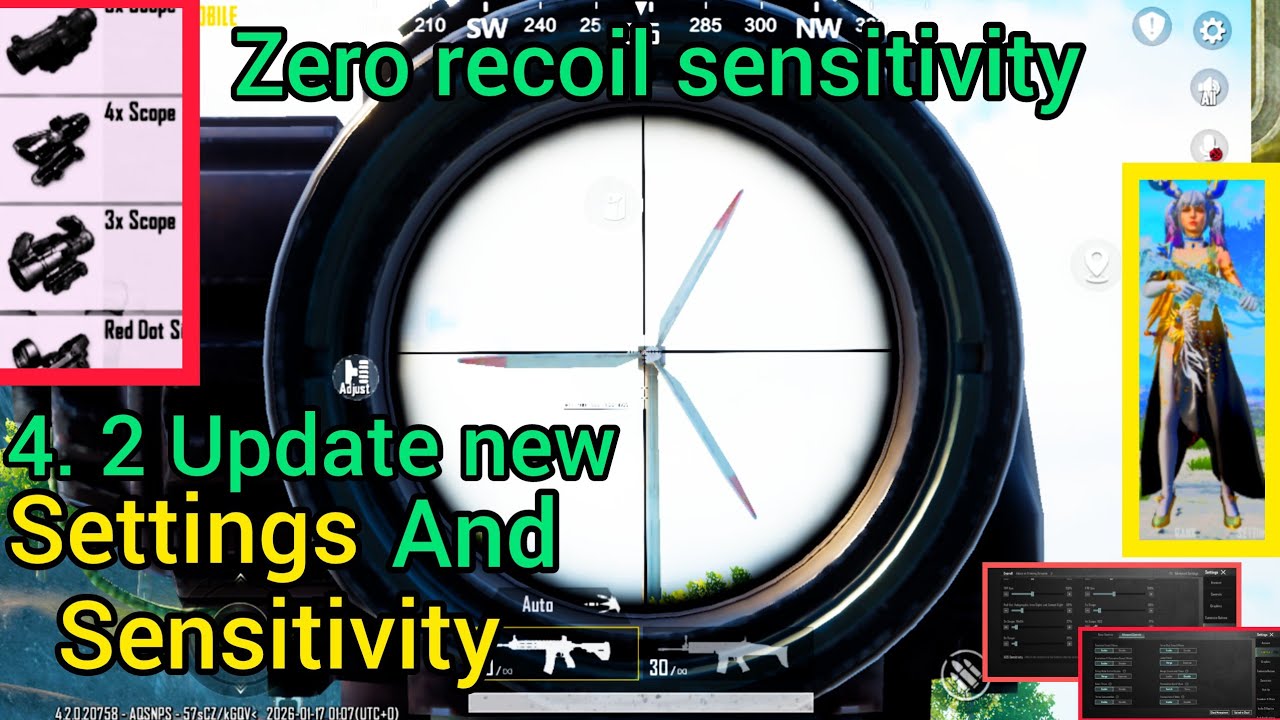 PUBG/ BGMI 4. 2 UPDATE NEW SETTINGS AND SENSITIVITY