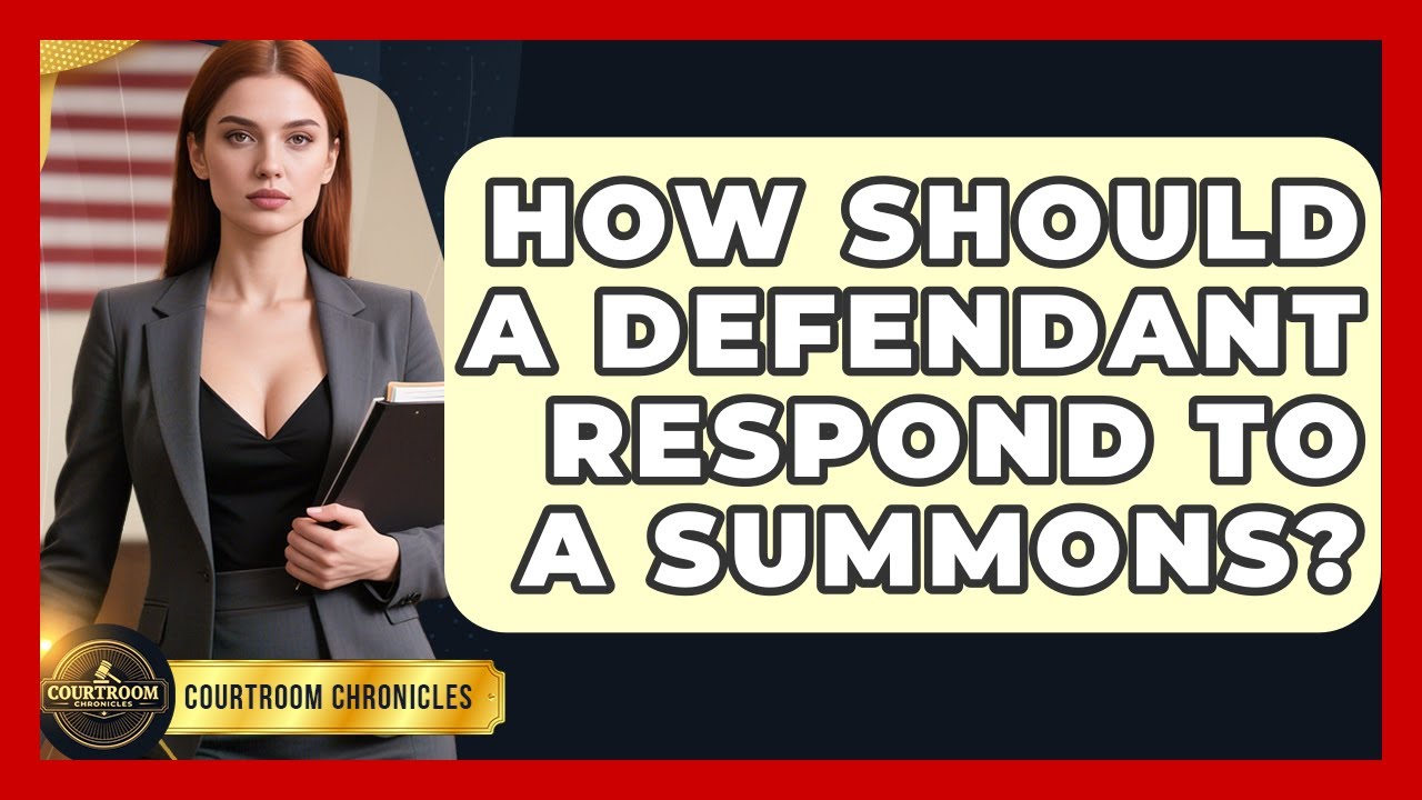 How Should A Defendant Respond To A Summons? - Courtroom Chronicles