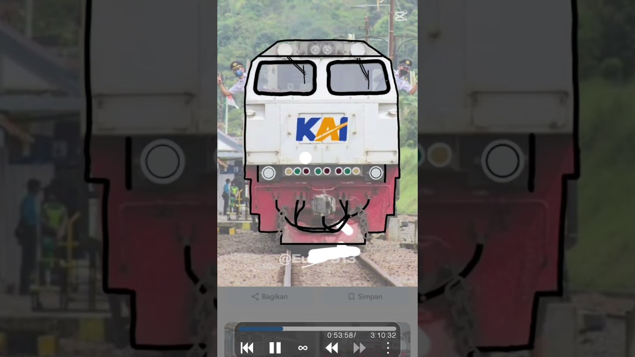 Menggambar lokomotif CC 206 #shorts #locomotive #railfans #drawing #fypyoutube #kai #cc206