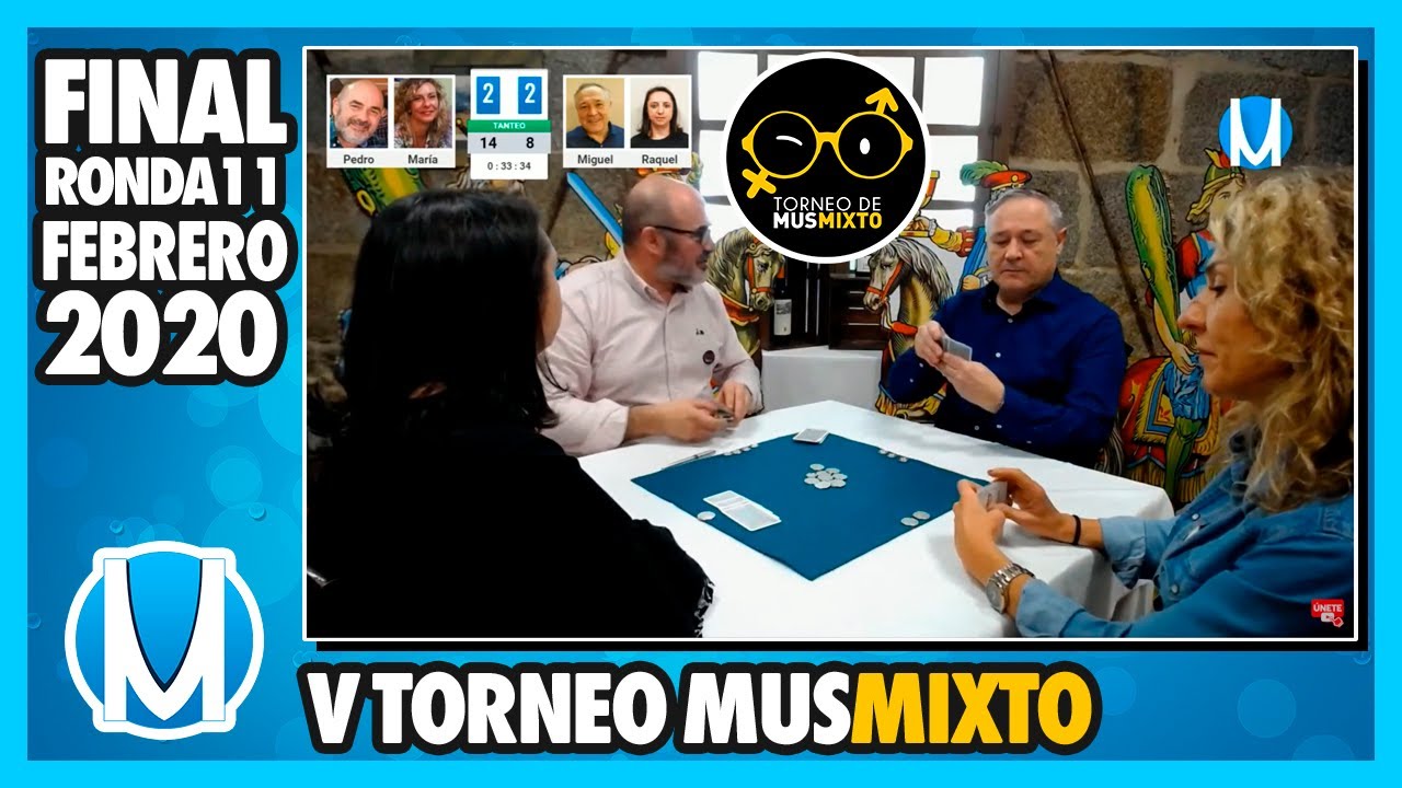 Partida de Mus Ⓜ️ Final del V Torneo de Mus Mixto - Ronda 11 🔴 en Directo