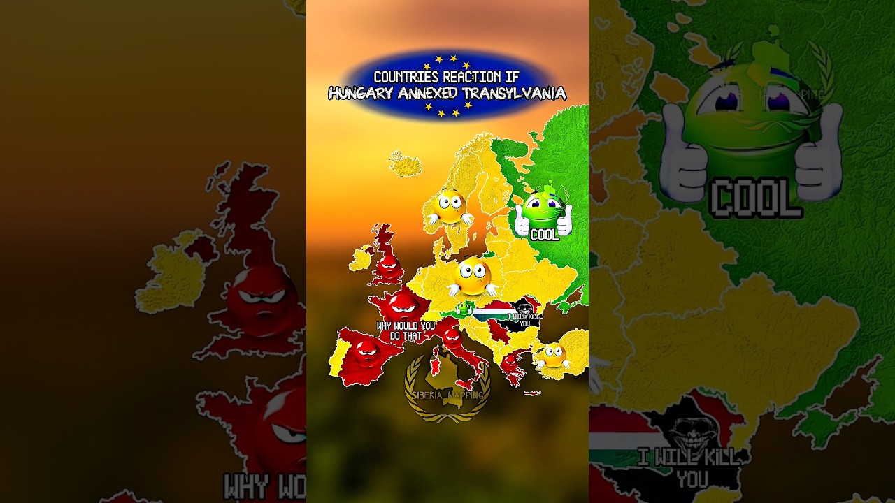 what if Hungary annexed Transylvania #europe #map #mapping #geography #history #mapper #shorts #edit