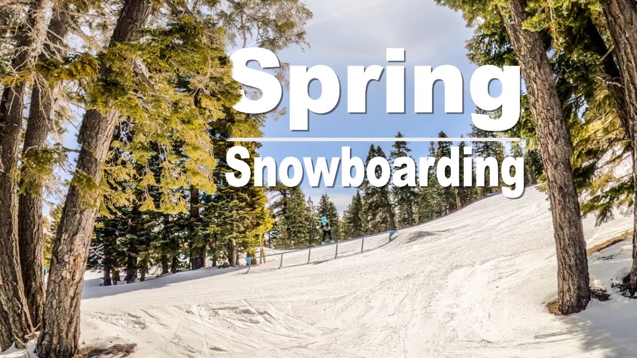 Snowboarding At Mountain High In The Spring