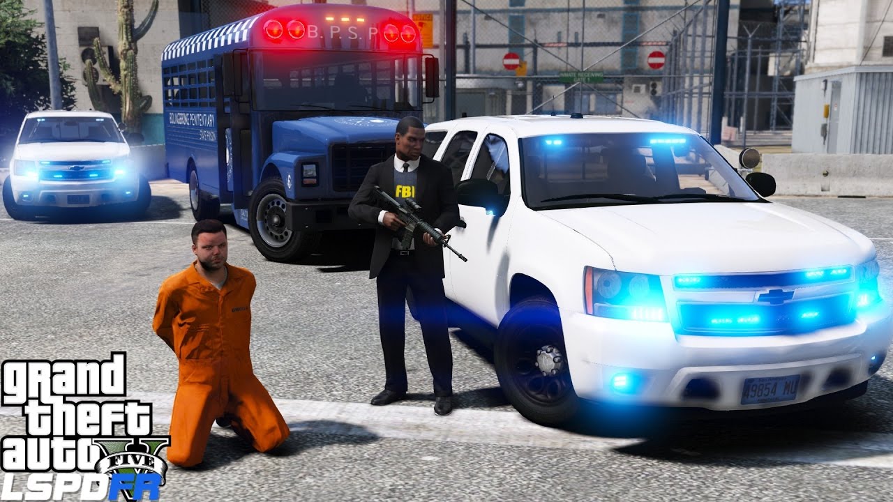 Полиция LSPDFR, мод 439 | ФБР перевозит высокопоставленного преступника | Миссия по перевозке зак...