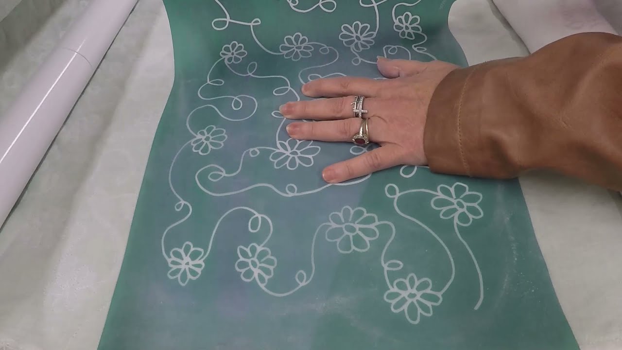 Full LineStencil #30596 Daisy Background wholecloth demo