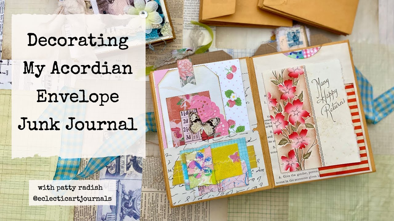 Decorating My Accordion Envelope Journal #junkjournal #craftwithme