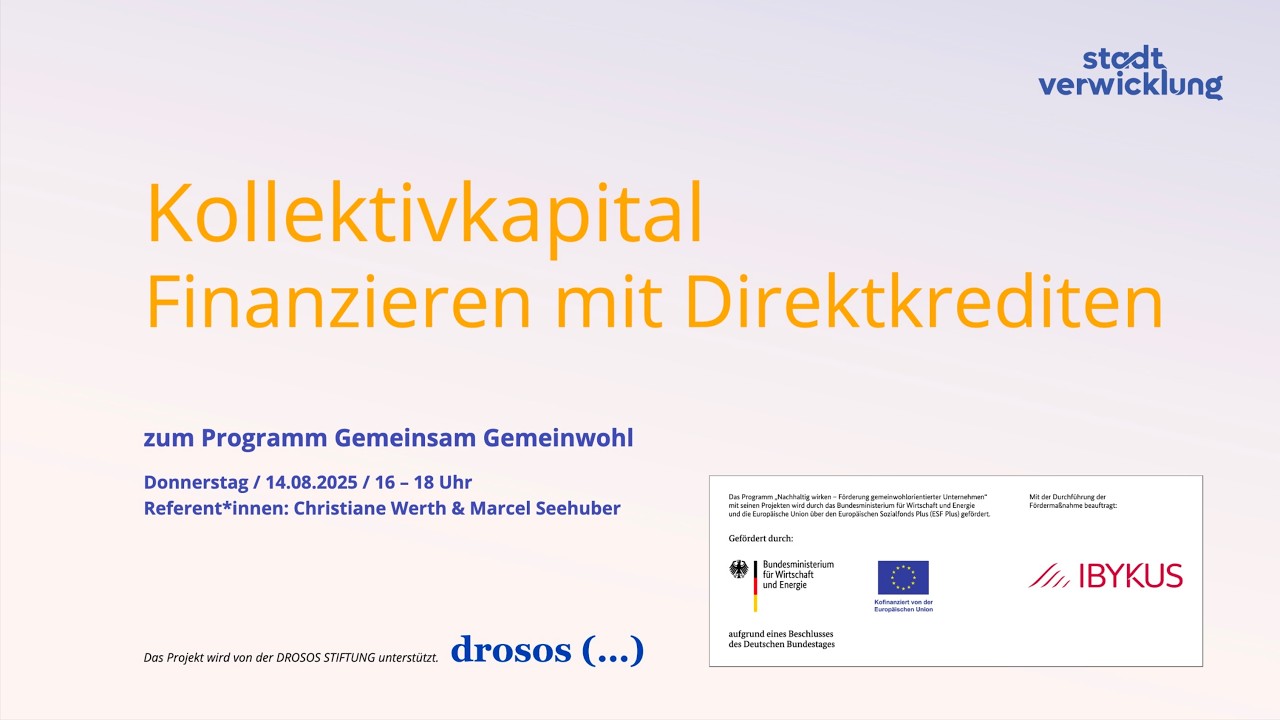 Kollektivkapital – Finanzieren mit Direktkrediten