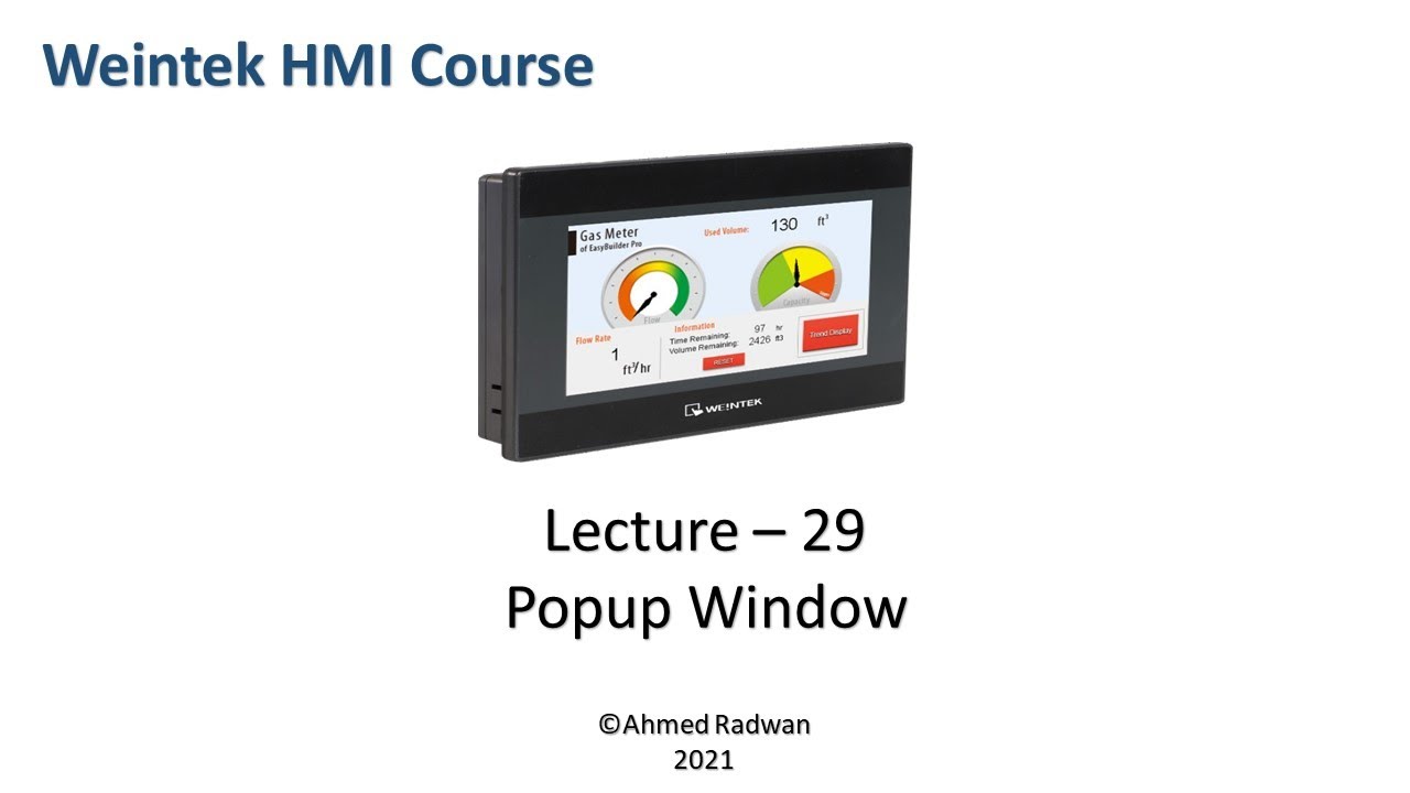 Weintek HMI Course 29 Popup Window