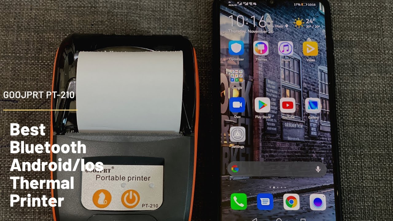 GOOJPRT PT-210 Best 58 MM Bluetooth Thermal Printer-Portable Thermal printer