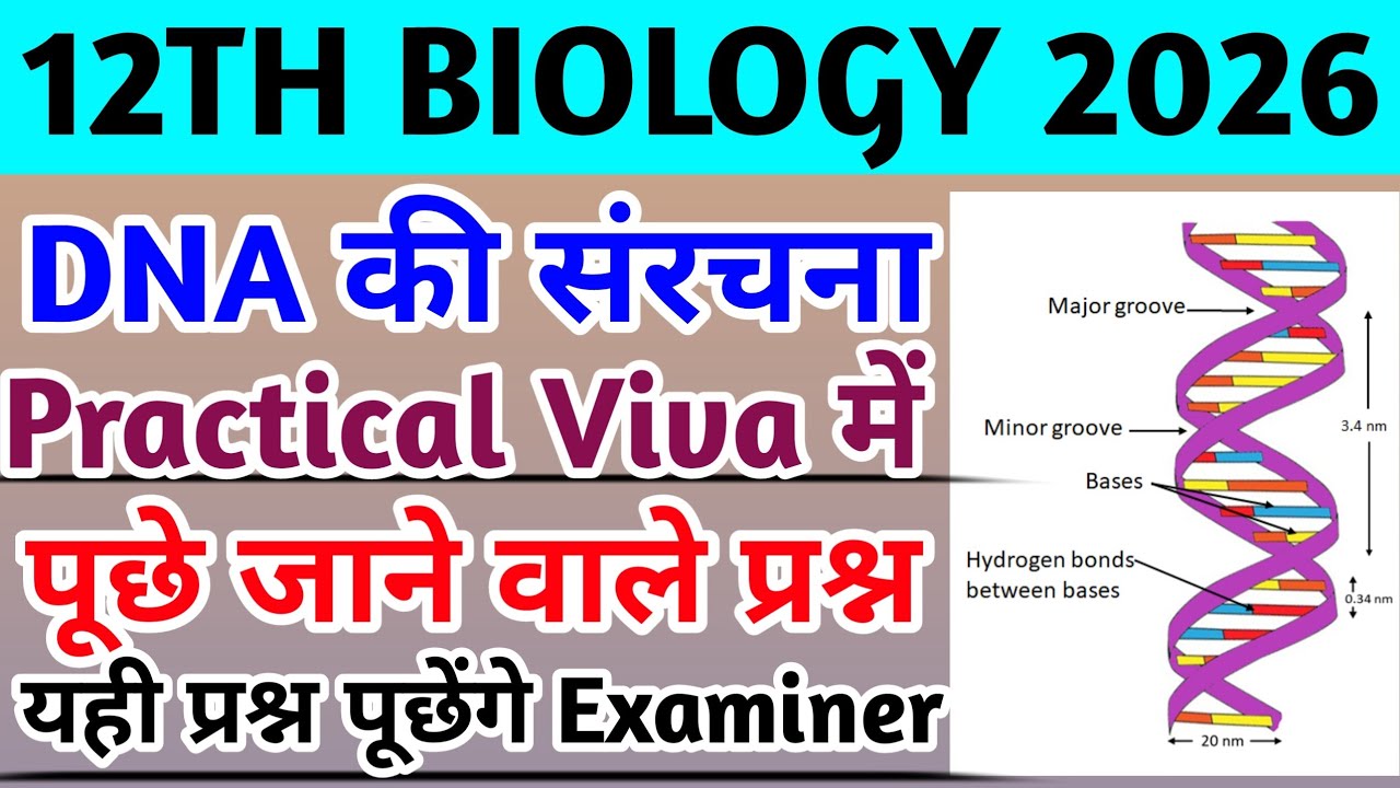DNA की संरचना Viva Questions 2026 | Class 12th Biology Practical Viva | DNA Viva Questions