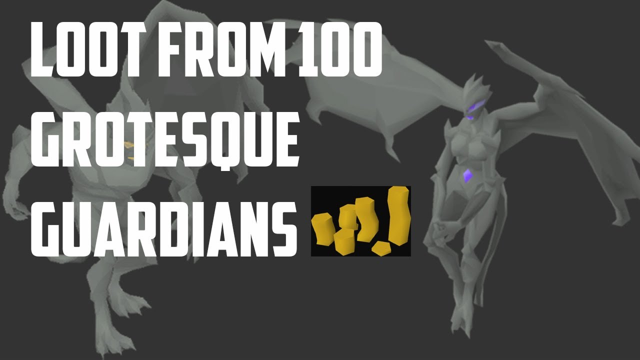 Loot from 100 Grotesque Guardians OSRS (Are they worth doing over normal gargoyles?)
