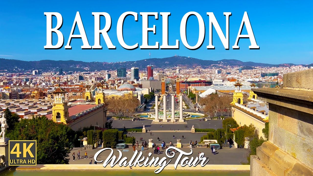 Barcelona, Spain  🇪🇸 - Montjuïc Castle 4K Walking Tour