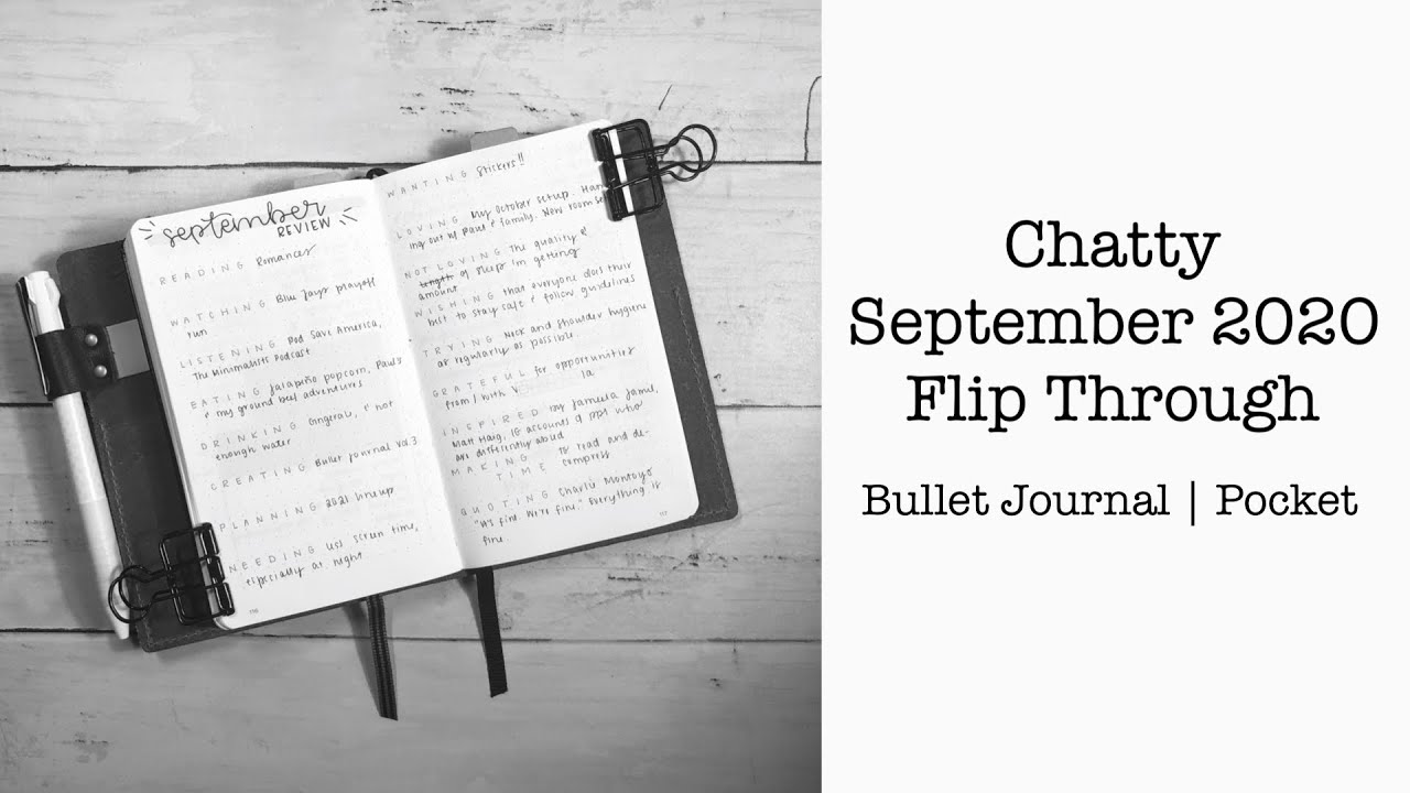 September 2020 Flip Through | Bullet Journal | Pocket size