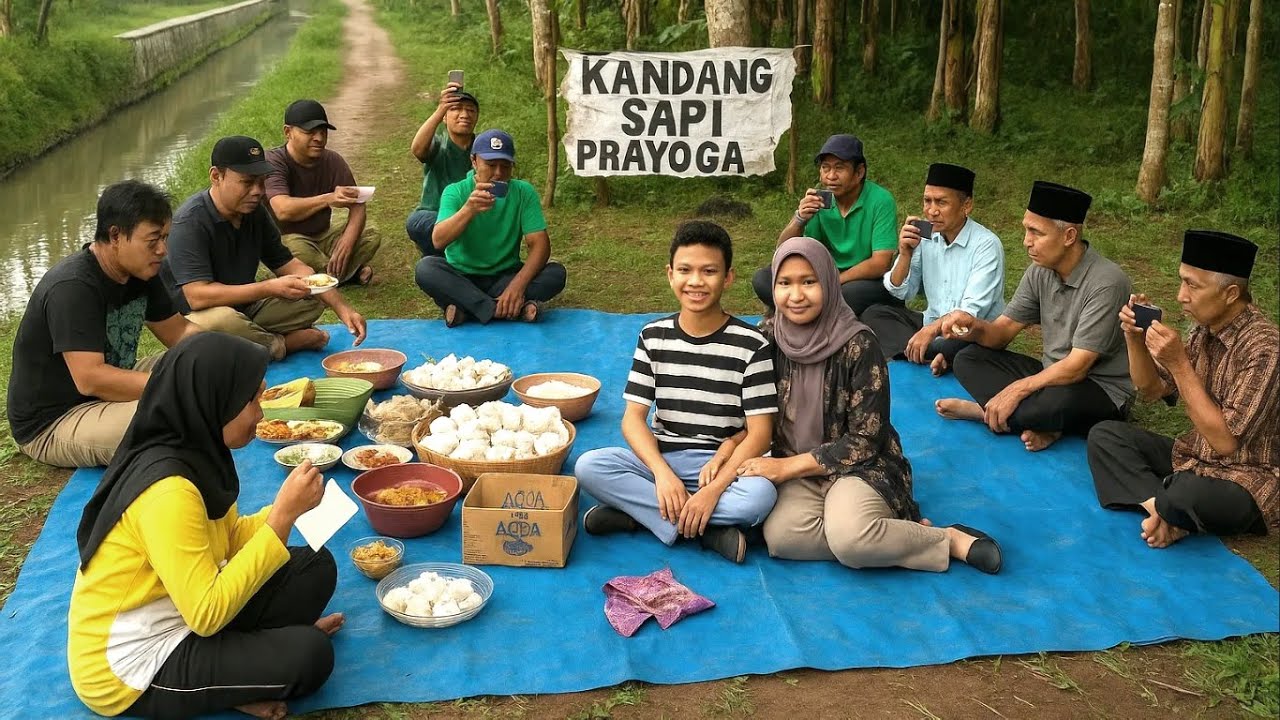 MASYAALLAH ! Warga Banyuwangi Siapkan acara Syurkuran Farel bikin Kandang sapi  Untuk Ibu kandung