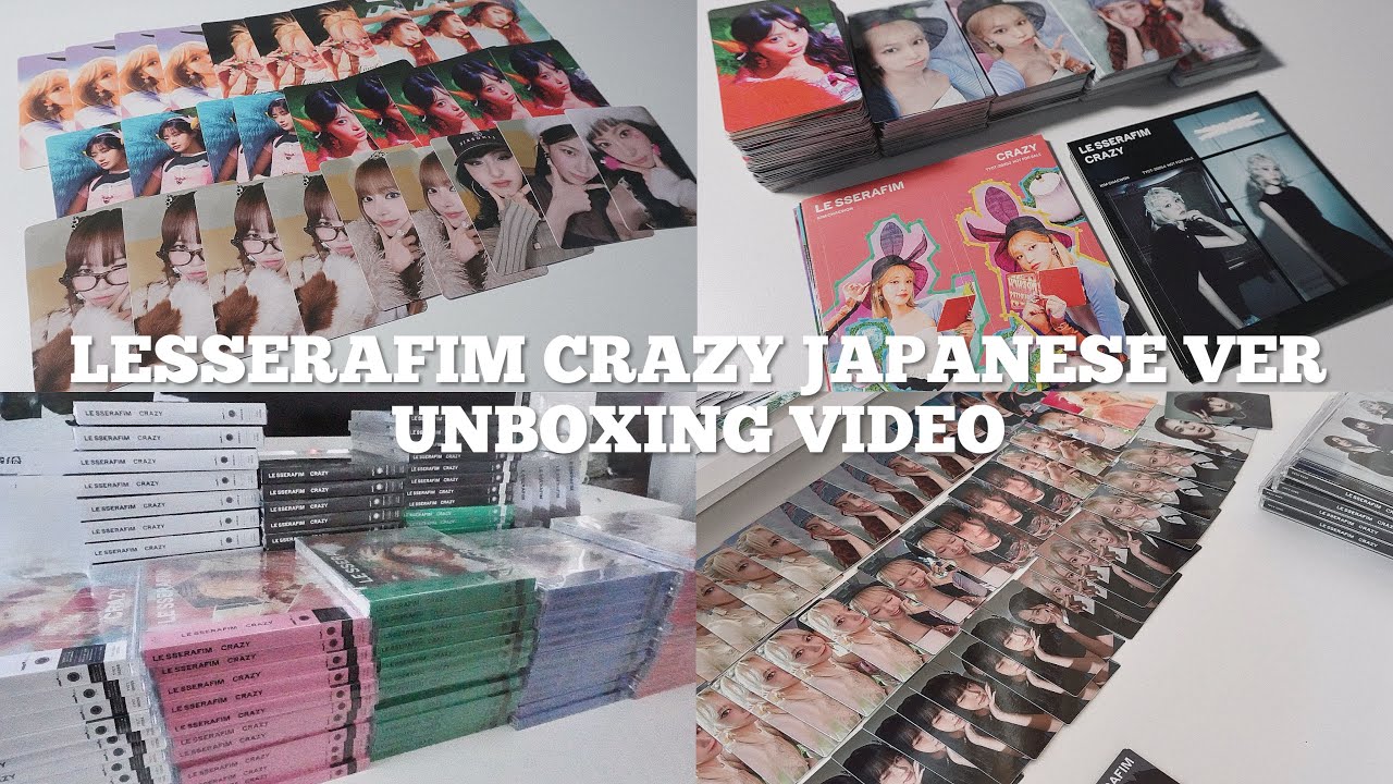 《 LESSERAFIM CRAZY JP UNBOXING 》 ルセラフィム/르세라핌/開封動画/トレカ/ラキドロ/photocard/open/bgm有/特典