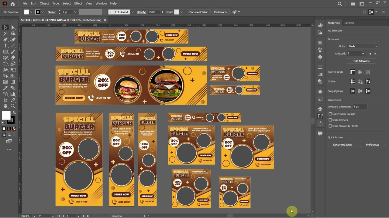How to Export Multiple Artboards in Illustrator CC | Web Banner Ads