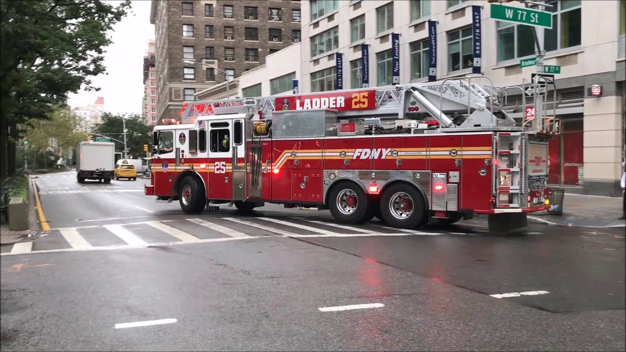 FDNY RESPONDING COMPILATION 75 FULL OF BLAZING SIRENS & LOUD AIR HORNS THROUGHOUT NEW YORK CITY.