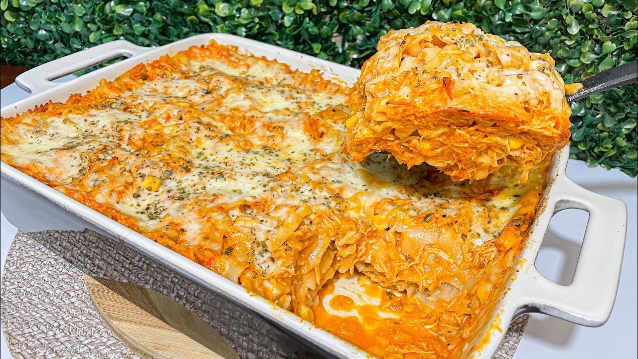 LASANHA DE FRANGO TAMANHO FAMÍLIA | COM MOLHO ROSÊ FÁCIL E RÁPIDO #lasanha #comida