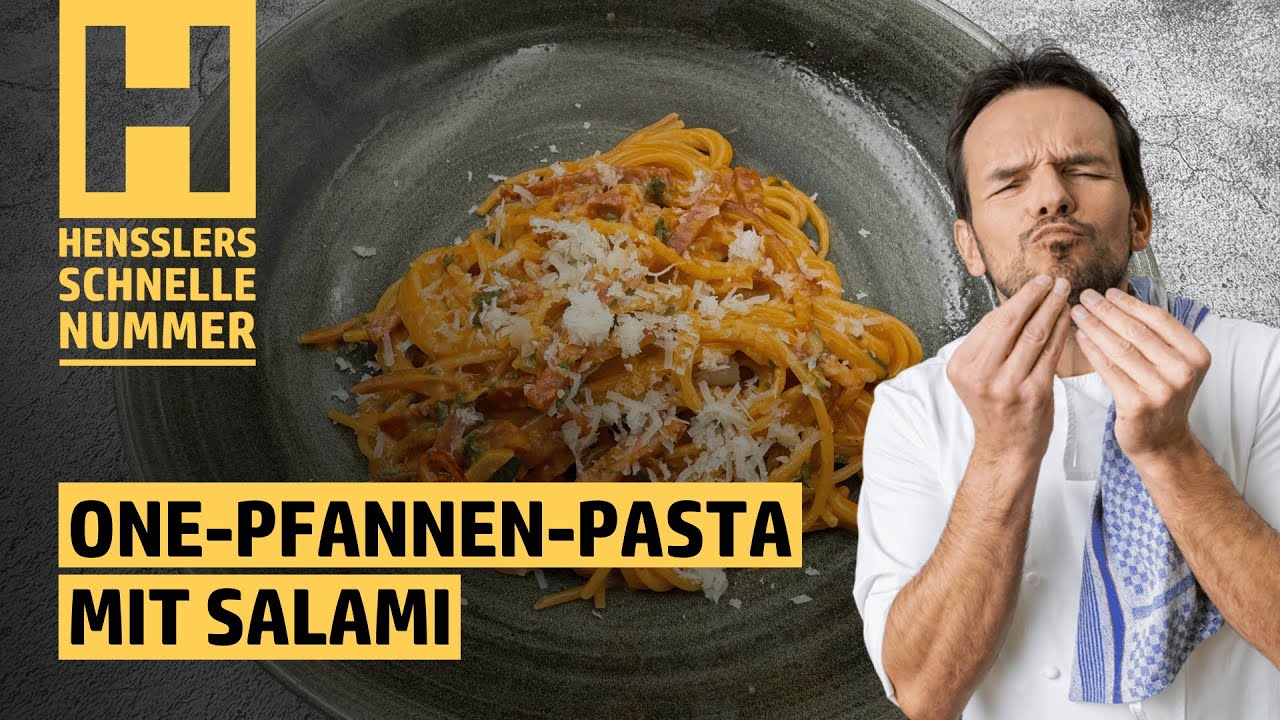 Schnelles One-Pfannen-Pasta mit Salami Rezept von Steffen Henssler