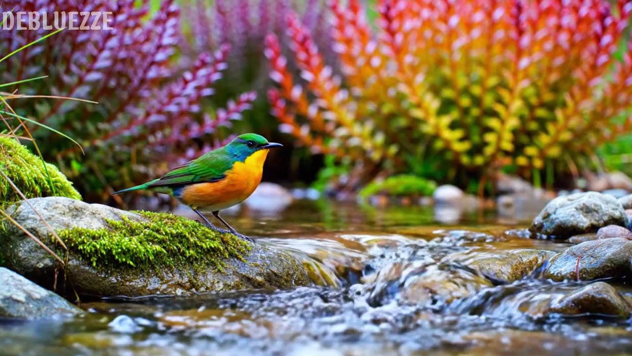 Nature Sounds & Relaxing Piano | 4K Birds Singing in the Forest for Deep Sleep & Healing