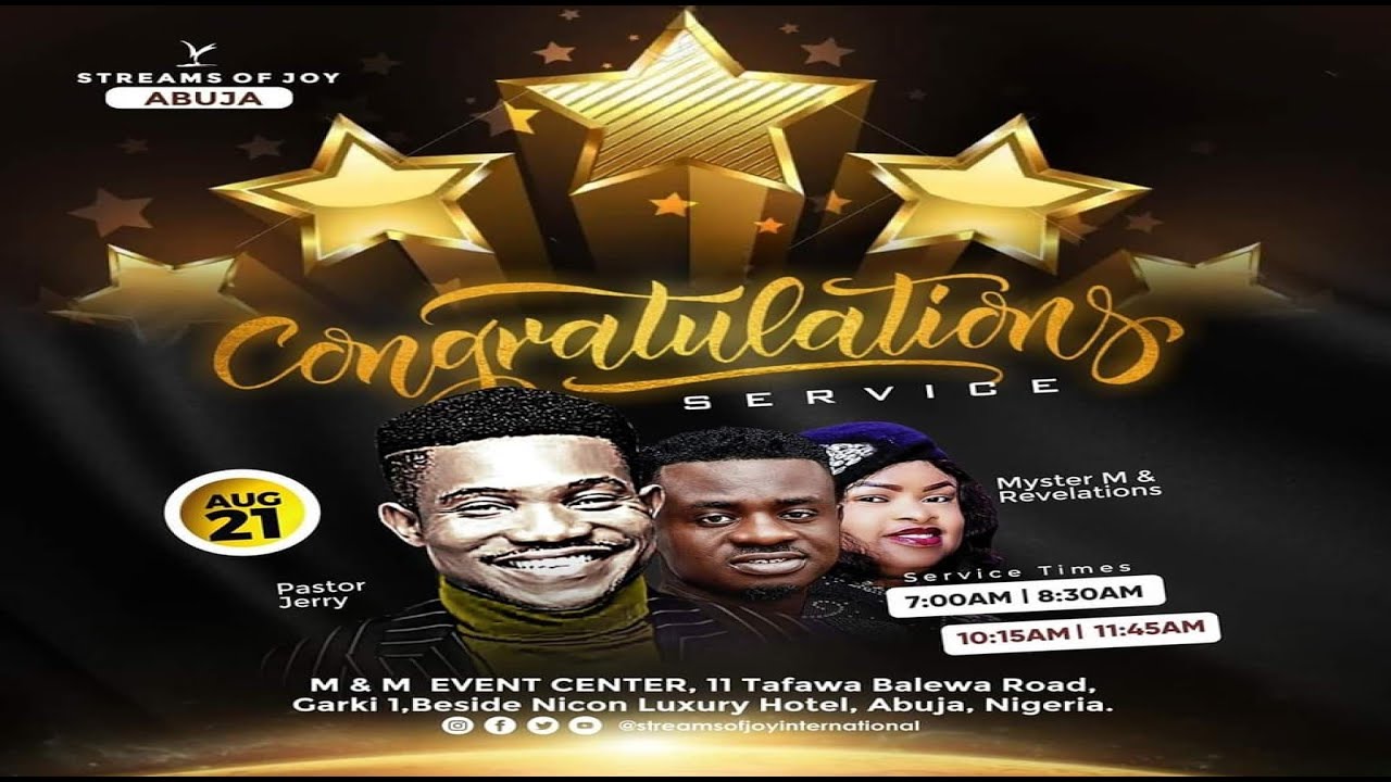CONGRATULATIONS SERVICE || SUNDAY || 21st AUGUST 2022