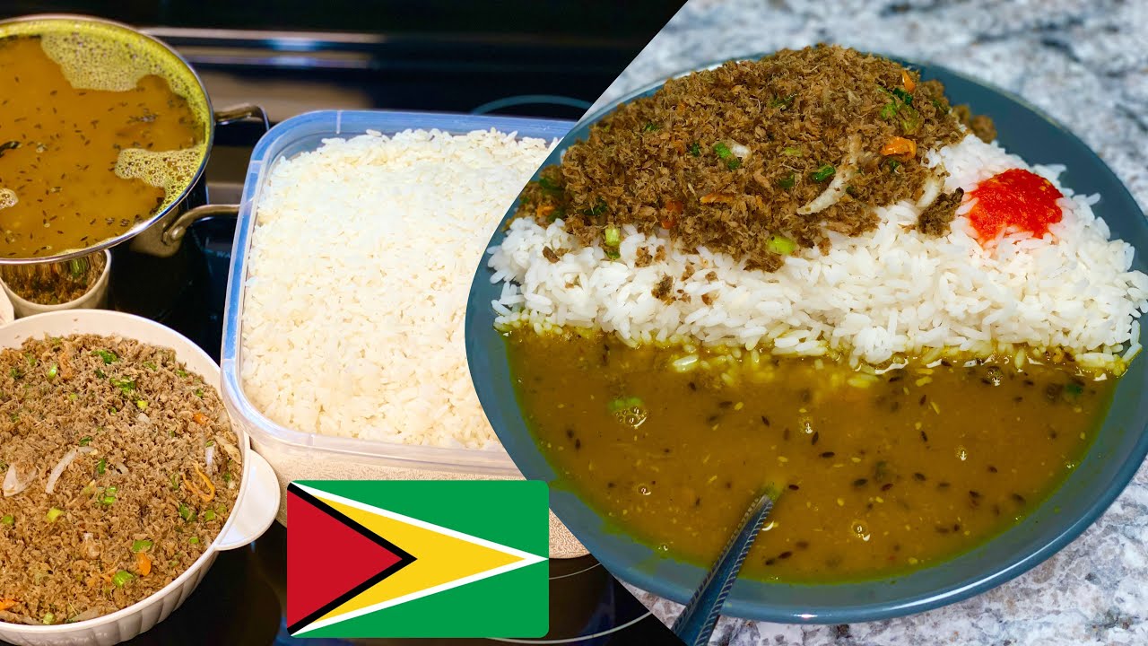 Dhal And Rice With Smoked Herring Choka #Guyanese Food