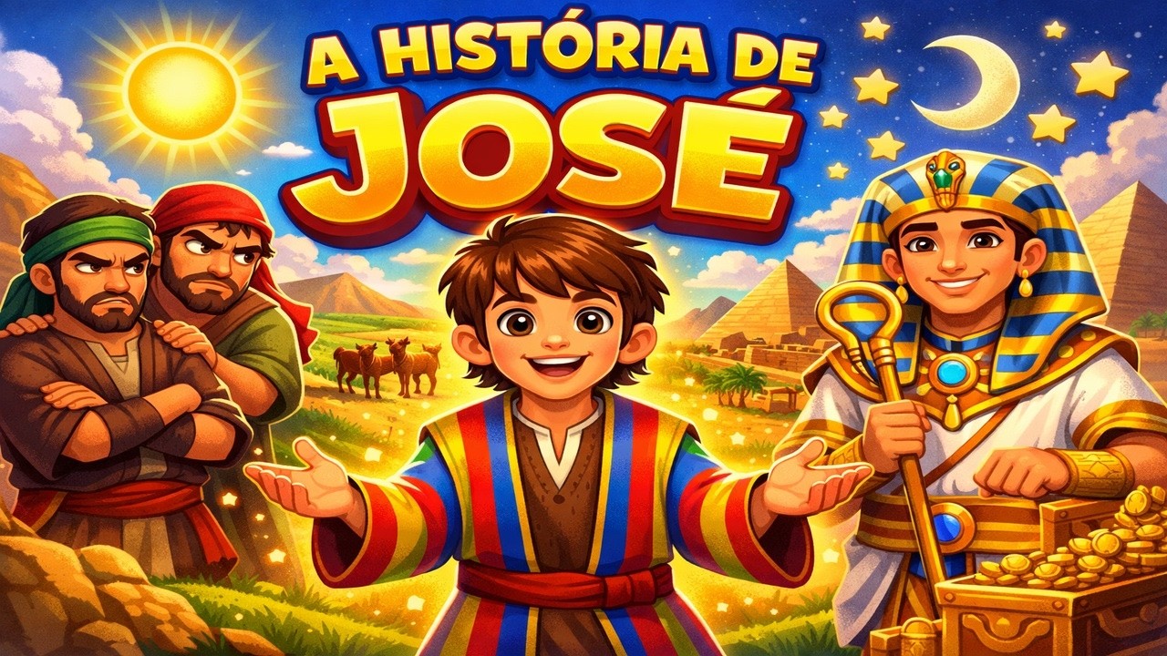 A História de José 👑 | De Escravo a Governador do Egito | História Bíblica Infantil