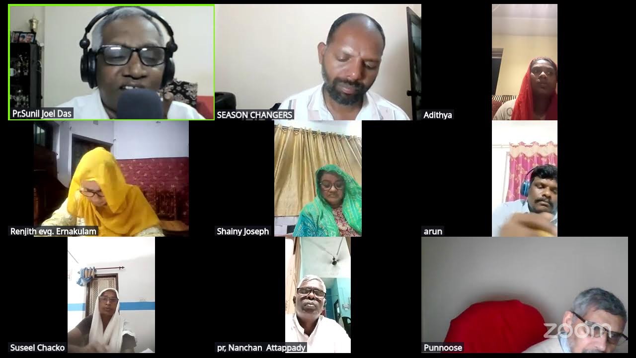 Season Changers Saturday online meeting