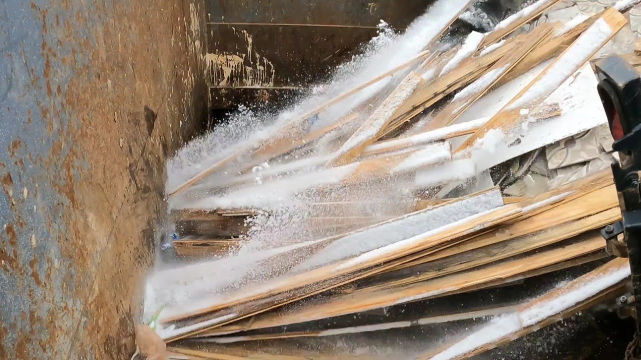 Winter-Frozen Garbage Compression | Heavy Crunch ASMR