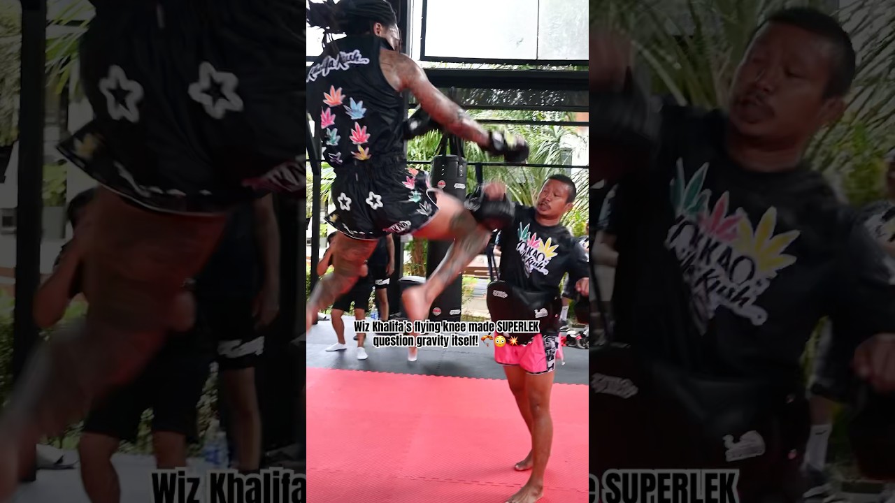Wiz Khalifa&rsquo;s flying knee made SUPERLEK question gravity itself! 🪂😳💥 #shorts