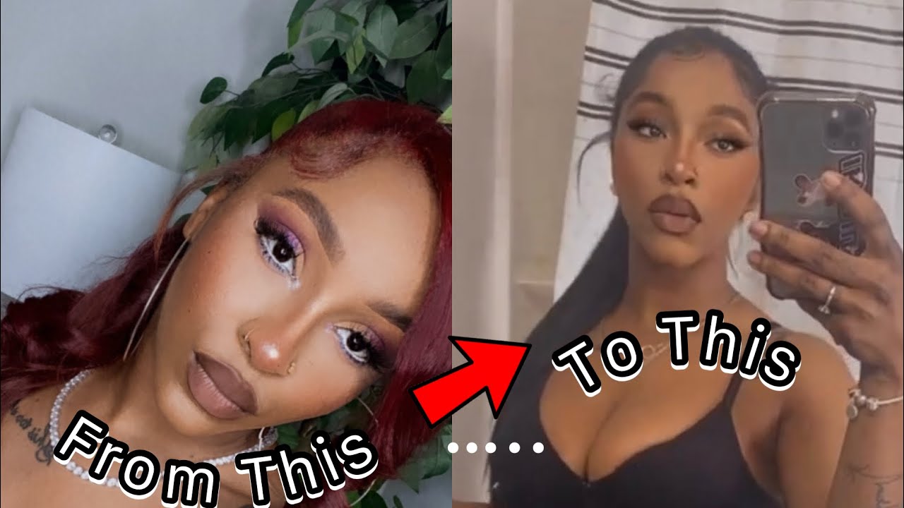Dying My Red Hair Black + Shake N’ Go Organique Wrap Around Ponytail |#Jayda Inspired Baby Hair