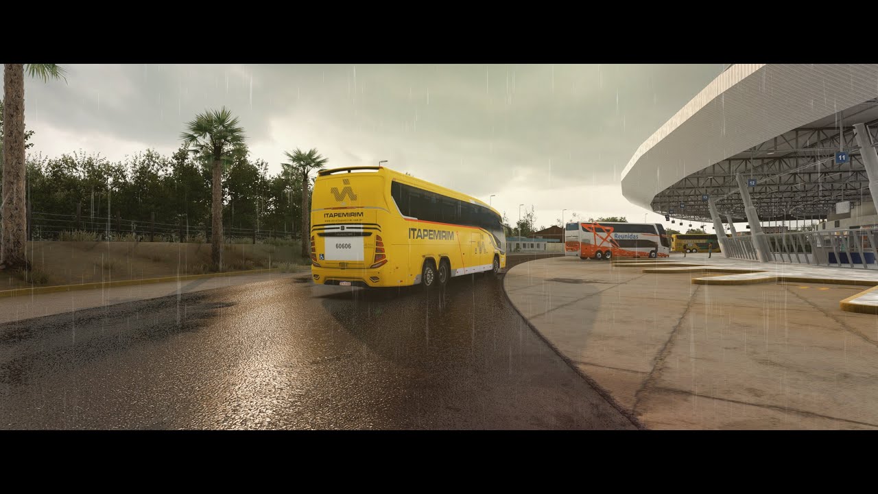 CHUVA INSANA no MAPA RBR 1.56 | Gráficos TOP Snowy Moon Busscar - Campo Grande ➜ Ribas do Rio Pardo