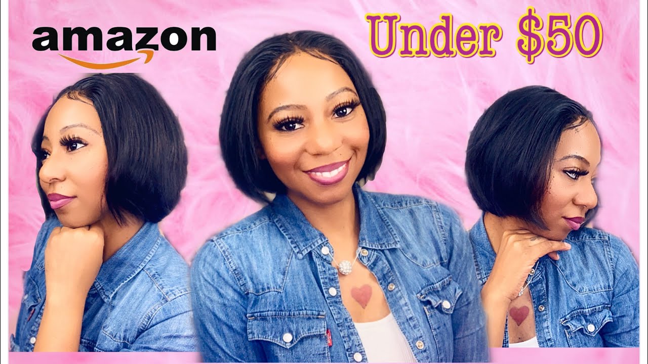 Amazon Wig Under $50 | 150% density 4x4 Brazilian Human Hair 8&rdquo; inch wig | Cenny Hair | Sheisvaree
