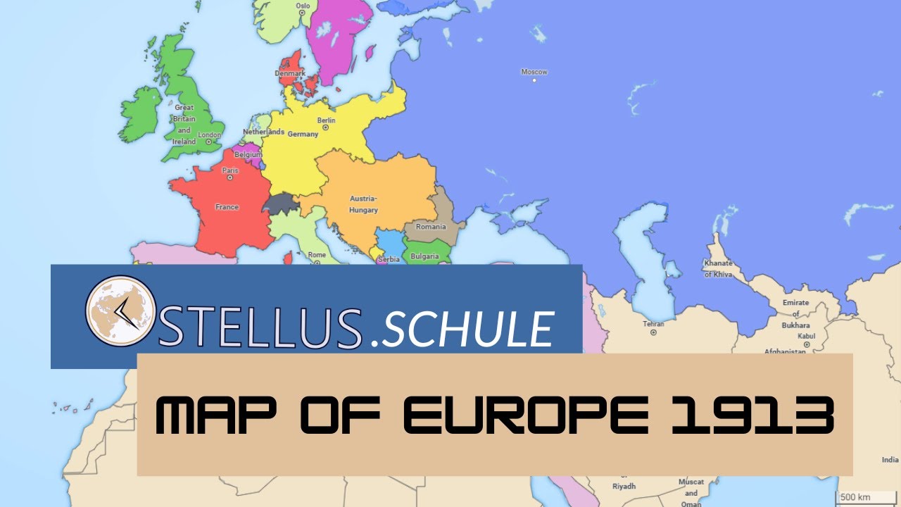 Map of Europe 1913 | Digital Maps | History Worksheets