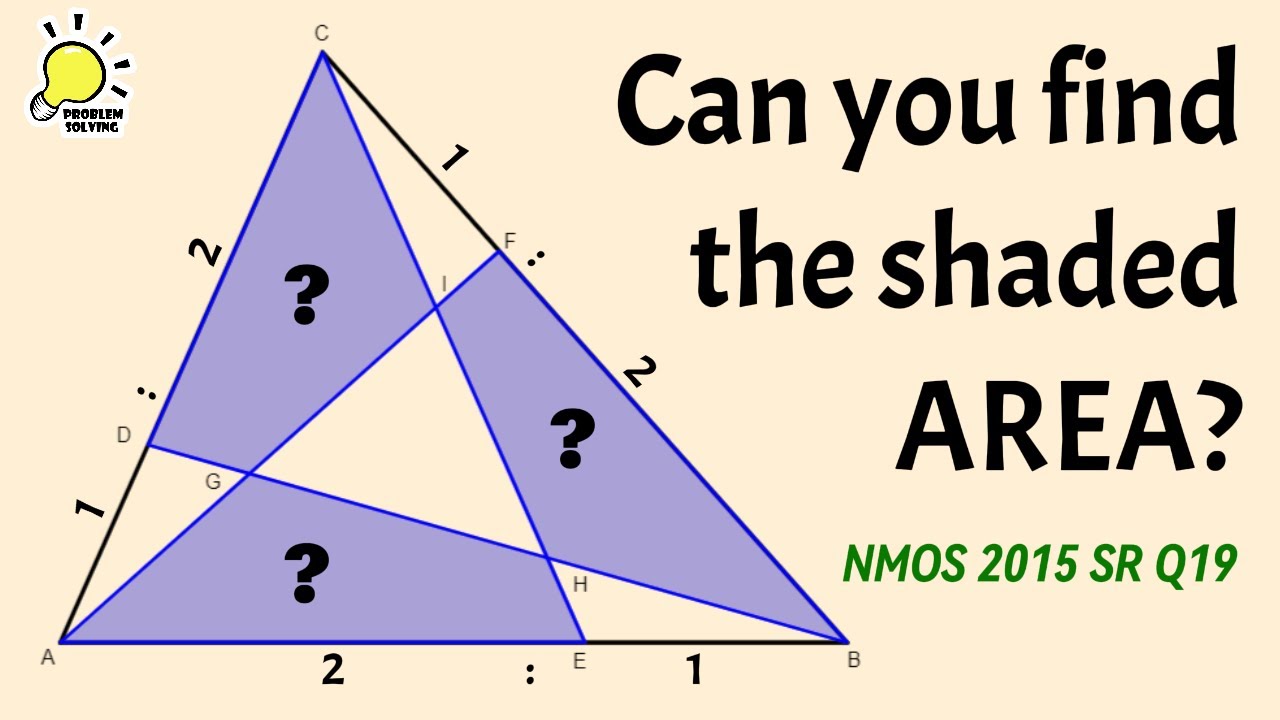 NMOS 2015 Special Round Question 19 Clearly Explained (An Intuitive Area Ratios Solution)