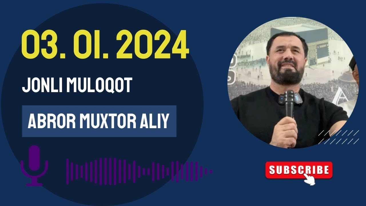 #SUHBAT • 03.01.2024 Jonli muloqot  © Abror Muxtor Aliy ​⁠