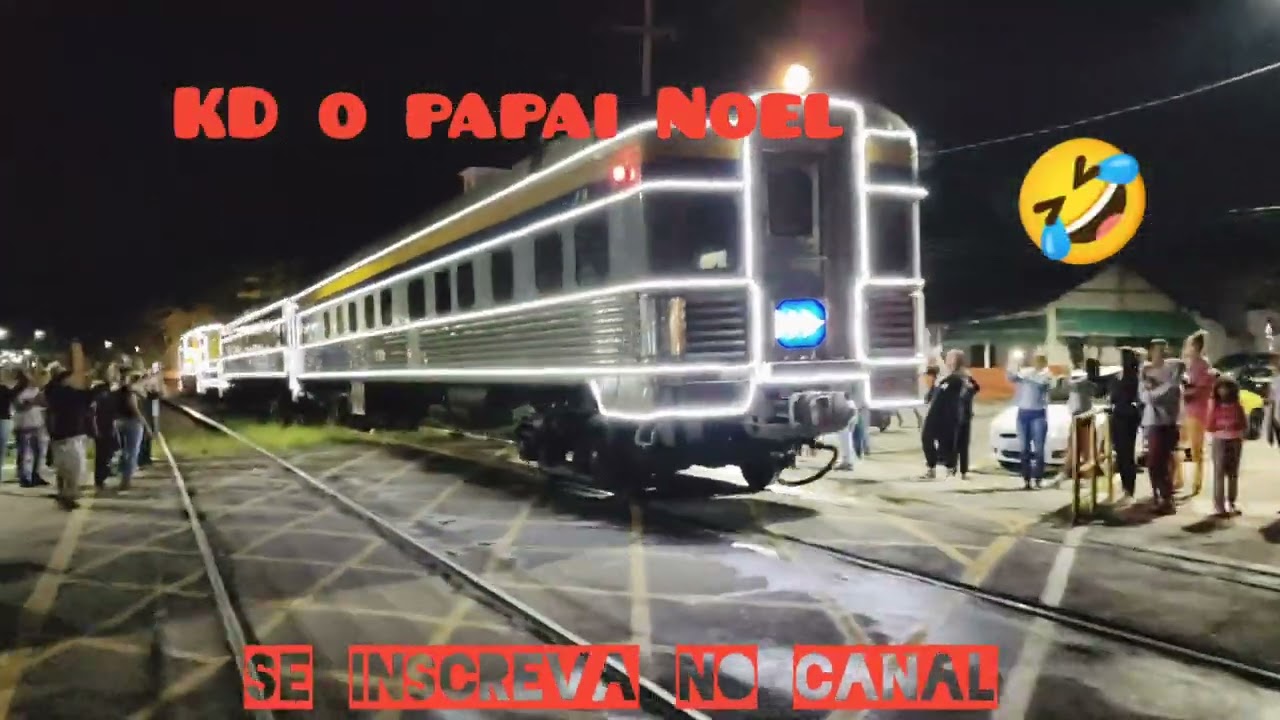 TREM ILUMINADO DE NATAL - ACORDAMOS DE MADRUGADA PARA VER #trem #viral #especial