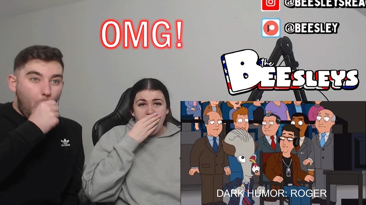 British Couple Reacts to American Dad - BEST DARK HUMOR COMPILATION 1: ROGER