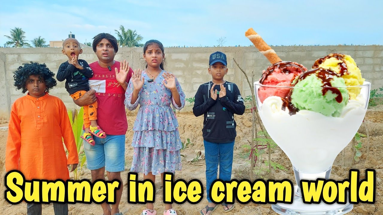 Summer ☀️ in ice cream 🍦 world 🌎 | comedy video | funny video | Prabhu Sarala lifestyle