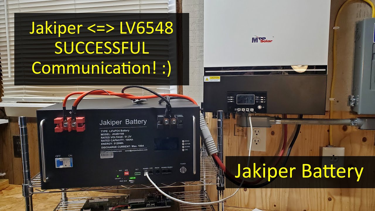 Jakiper Battery and MPP Solar LV6548 SUCCESSFUL Communication!