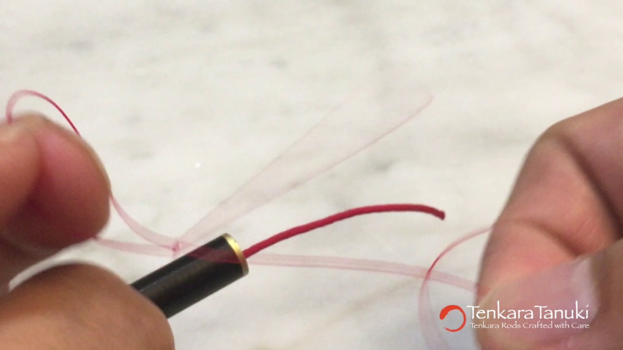 How to tie a level line directly to Tenkara  rod lillian