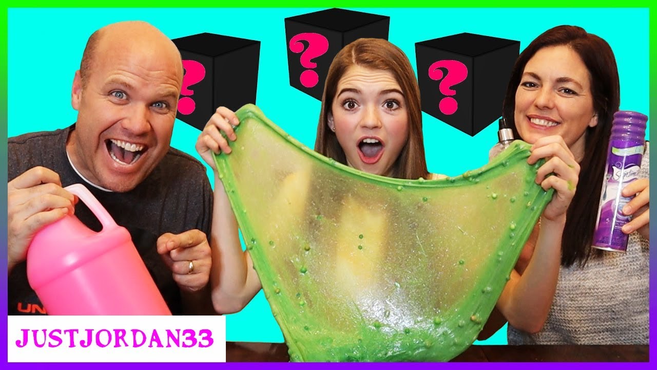 Parents Wreck My Slime Challenge With Mystery Slime Ingredients / JustJordan33