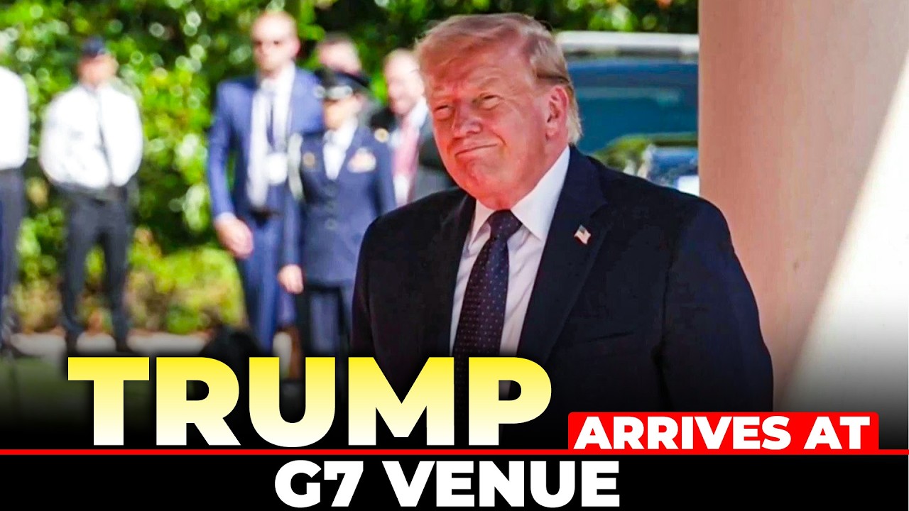 President Donald Trump Arrives at G7 Venue, attends Meeting | France | Macron | PM Modi