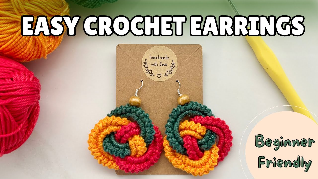 EASY Crochet Earrings | Beginner friendly