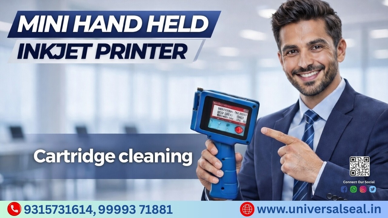 Mini Handheld Inkjet Printer | Cartridge Cleaning | Universal Seal