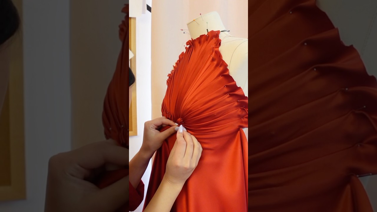 Perfectly recreating this $750 Lirika Matoshi dress (Longform video linked!!) // Part 2 #shorts